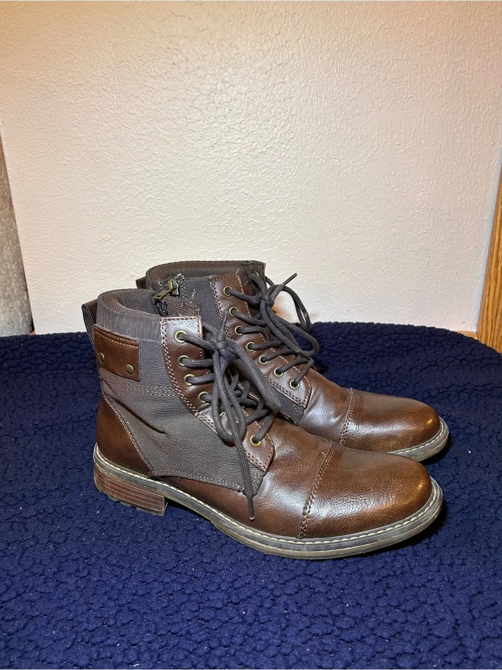 Men's Brown Leather Lace-Up Ankle Boots